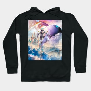 Bigfoot Yeti Sasquatch Riding Unicorn Hoodie